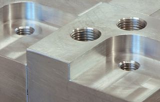 金属，螺纹，特写，抛光，金属，钢