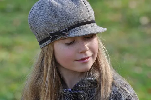 儿童，女孩，脸，视图，金发，章，梦幻