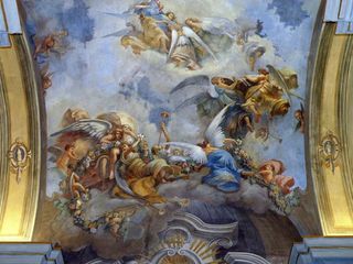 阿罗那，圣安娜，教堂，室内，装饰，壁画