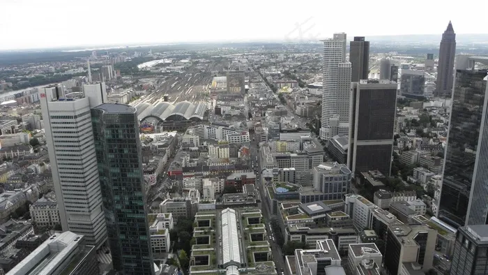 法兰克福，德国，建筑，天际线，城市