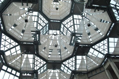 加拿大渥太华，美术馆，室内，玻璃，枝形吊灯