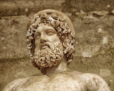 Aesculapius，雕像，雕塑，纪念碑，罗浮宫，巴黎