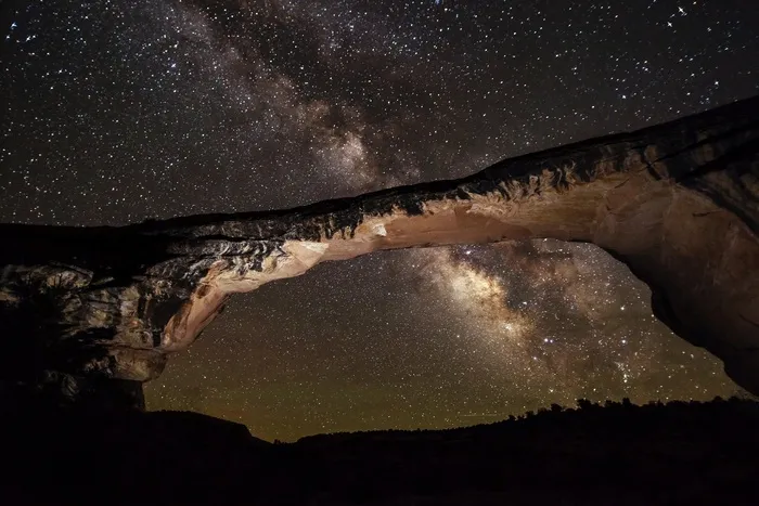 Owachomo桥，自然，夜晚，星星，景观