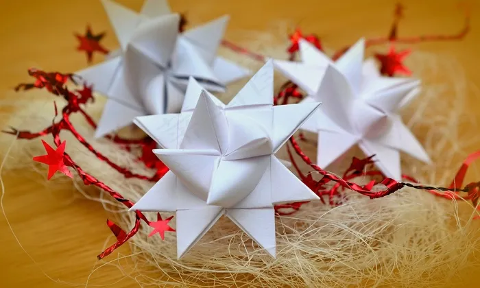 明星，Froebelsterne，纸，圣诞节，折叠，装饰