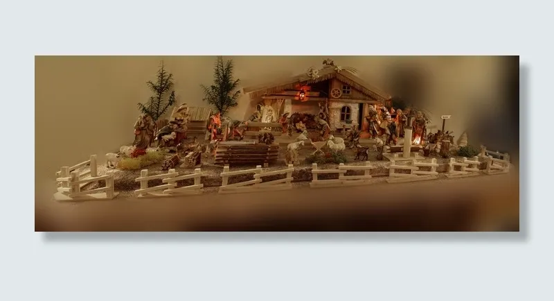 圣诞节，婴儿床，耶稣降生的场景，圣诞节父亲