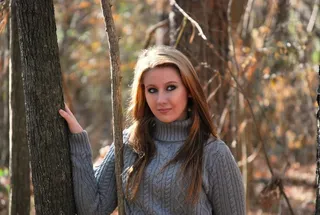 女孩，布鲁内特，漂亮，脸，树木，森林，森林