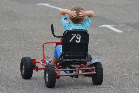儿童，男孩，Gocart，人