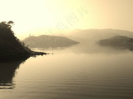 街道,树,湖泊,风景,天空,桑松