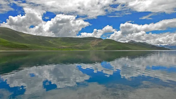 西藏,Yamdrok,景观,Bergsee 西藏,Yamdrok,景观,Bergsee