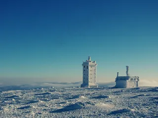 雪景，雪，冰，冬天，天空，建筑，离开