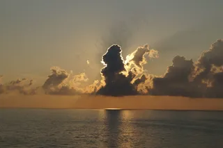 日落，云，太阳，浪漫，Abendstimmung，心情