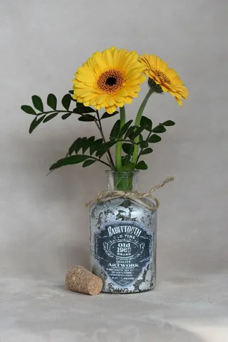 鲜花，非洲菊，橙色，橙花，花瓶，Dekovase