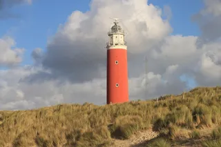 特塞尔，北海，灯塔，湖，海滩，海，红色