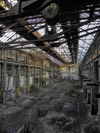 工业厅，工厂大厦，工厂，大厅，老