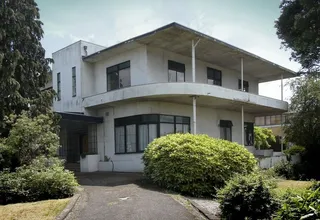 建筑,树,居民楼,园林景观,护栏,乌得勒支琼格里乌斯别墅03 1938琼格里乌斯J（Kanaalwg）