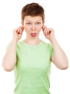 成人，疯狂，表情，脸，女性，乐趣，搞笑