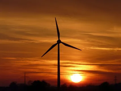 风能，风力，能源，日落，日落，风能