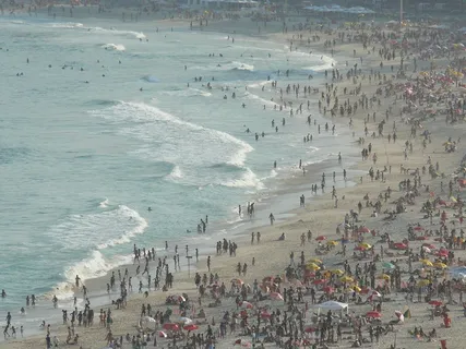 巴西，里约热内卢，科帕卡巴纳，海滩，游客