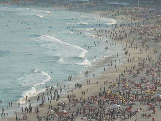 巴西，里约热内卢，科帕卡巴纳，海滩，游客