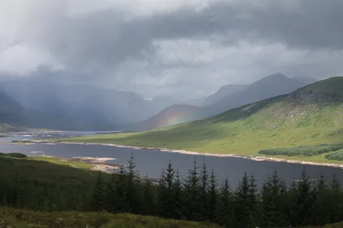 苏格兰,湖,山,云,景观 苏格兰,湖,山,云,景观