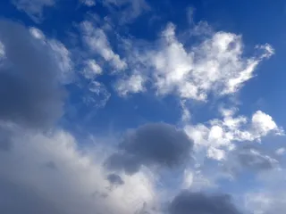 蓝色，多云，天空，黑暗，蓬松，云彩，多彩