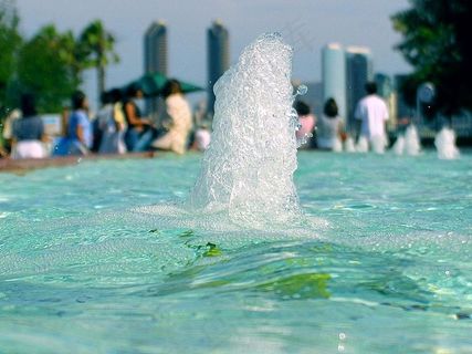 壶嘴，池，水，喷泉，喷雾，溅，公园