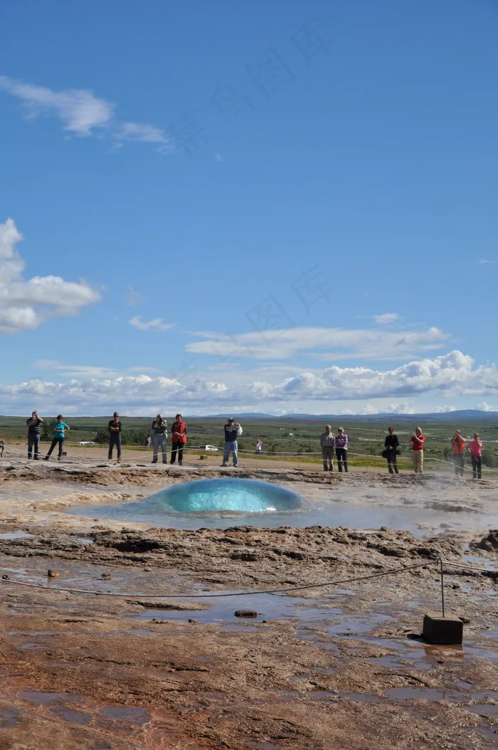 间歇泉，Strokkur，冰岛，开水