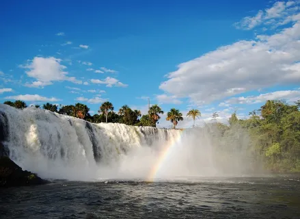 瀑布，云层跳跃，坦加拉，自然