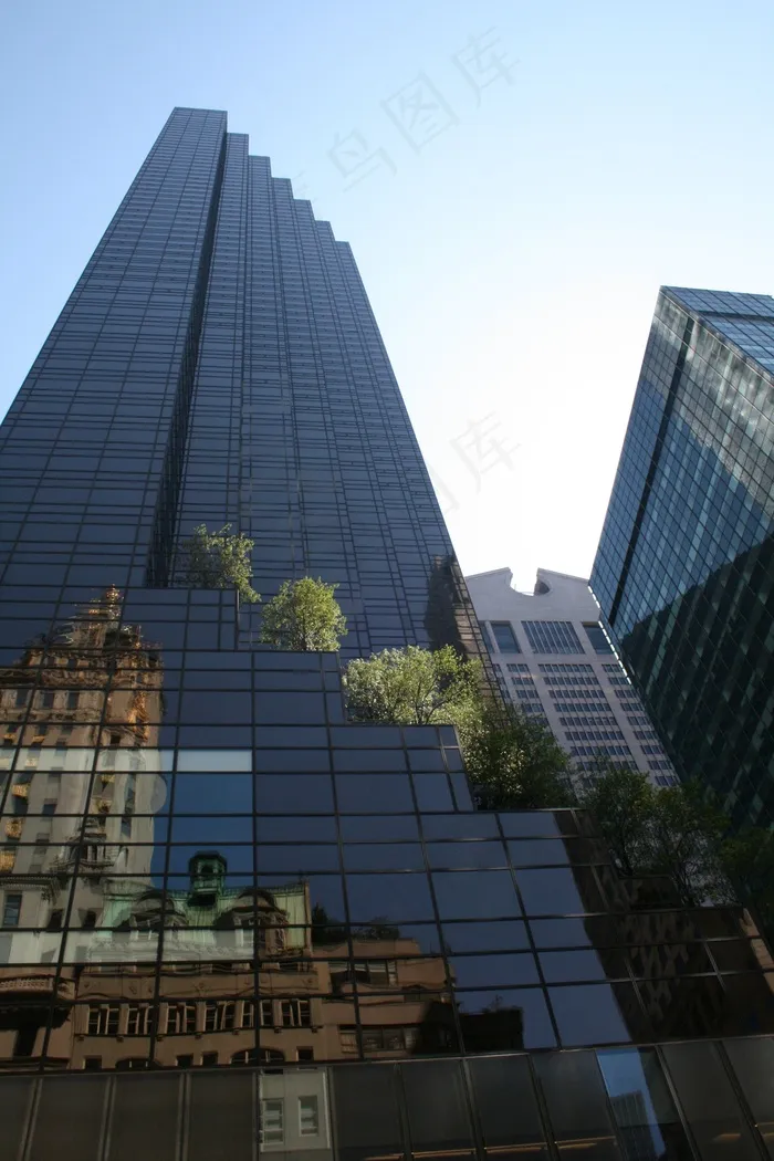 纽约，建筑，反思