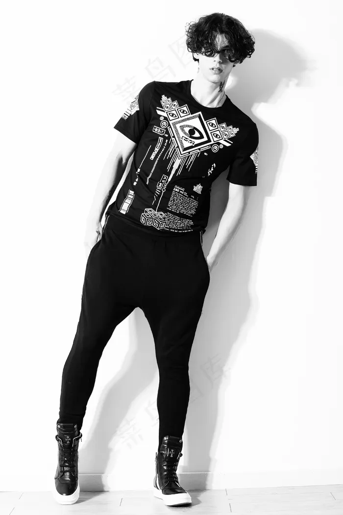 肖像，广告，黑白，男性