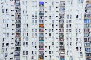 架构，外立面，阳台，城市，墙，变形