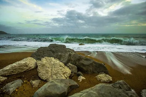沃鲍罗湾,波浪,海洋,自然,海景,海岸 沃鲍罗湾,波浪,海洋,自然,海景,海岸