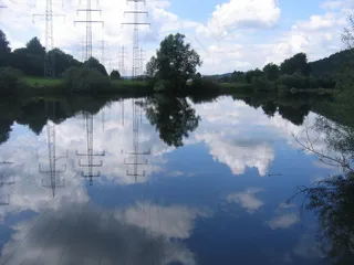 胜利，镜像，自然，蓝色，安静，反射