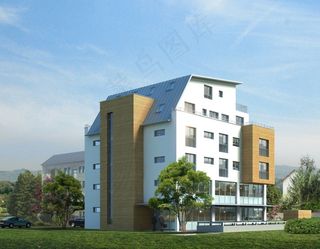 多户住宅，别墅，渲染，可视化