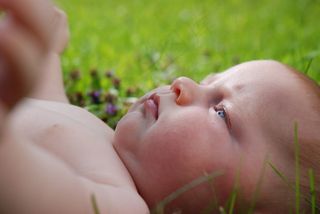 婴儿，草皮，儿童