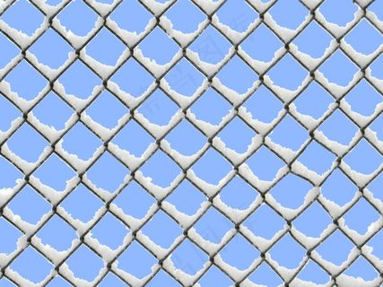 护栏网，雪，护栏网，寒冷，阻塞