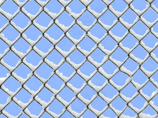 护栏网，雪，护栏网，寒冷，阻塞