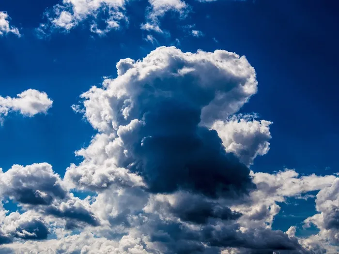 云，天空，多云，蓝色，蓬松，Cloudscape，天气