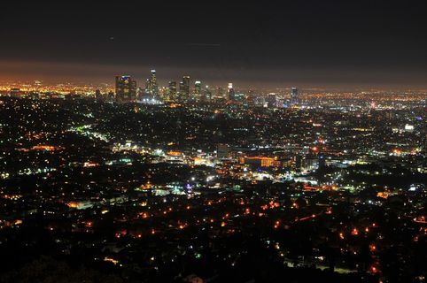 城市景观，夜，城市，天际线，建筑