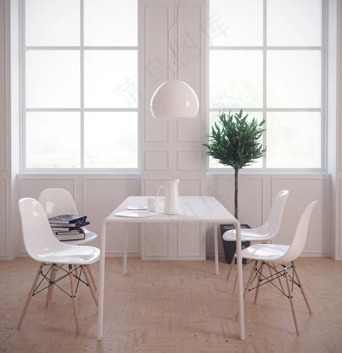 建筑，设计，最小，皇冠渲染，Cgi，3D