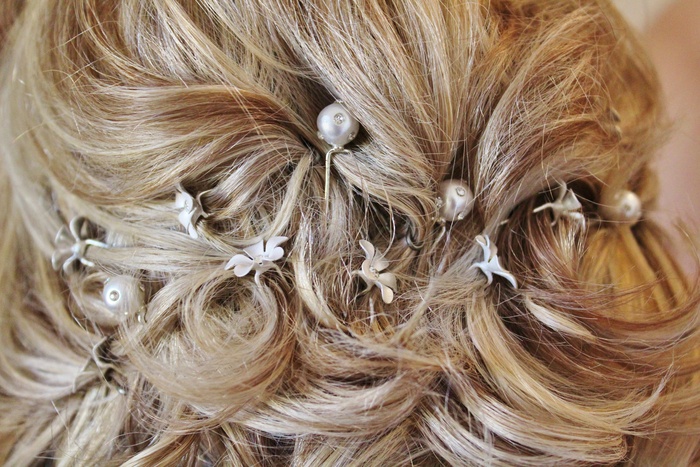 新娘，发型，固定，发饰，金发