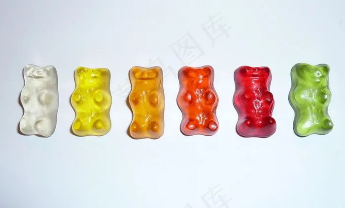 软糖熊，水果胶，熊，甜，多彩