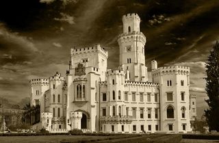 城堡，Hluboká，天堂，南波希米亚，架构