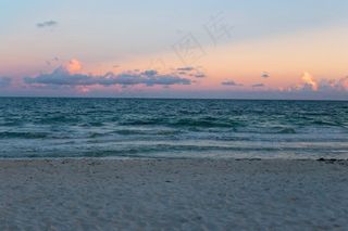 日落，天空，海滩，沙，海岸，海洋，大海，水