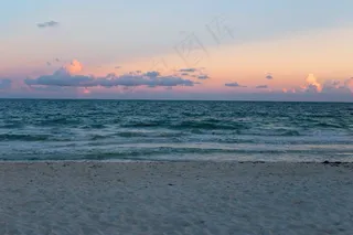 日落，天空，海滩，沙，海岸，海洋，大海，水