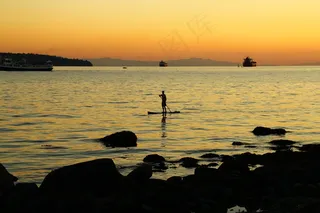 辉光，海，日落，夜光，海滩，暮光之城