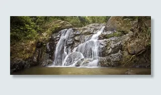 石头,工艺品,树,瀑布,风景,岩石瀑布