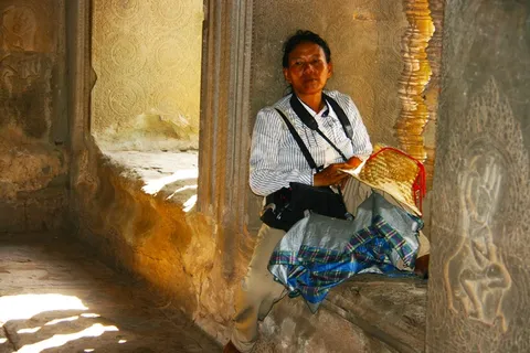 妇女,寺,柬埔寨,吴哥窟,女性,思维 妇女,寺,柬埔寨,吴哥窟,女性,思维