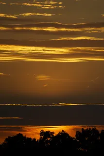 日落，背光，心情，剪影，Abendstimmung