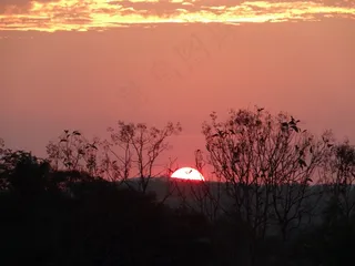 日落，风景，天空，阳光，户外，欣赏，场景